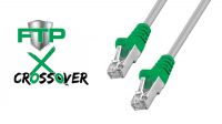 Cable de red crossover F/UTP RJ45-RJ45 Cat.5 CCA Gris
