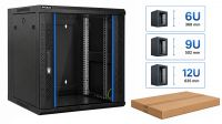Rack mural Phasak desmontado Doble cuerpo 600x600 Negro