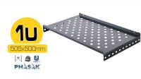Bandeja 1U fija para rack Phasak 800 negra