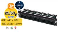 Panel de transferencia Cat.3 ISDN RJ45 1U negro