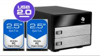 Caja externa para 2 discos 2.5" SATA