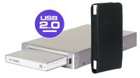 Caixa 2.5" SATA HDD USB 2.0 com Docking Station 3.5" branca