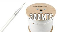 Bobina de cable coaxial RG59 75 Ohms 300m Blanco