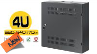 Armário Mural 19" 4U Horizontales+2U Verticales Especial Videovigilancia - Negro
