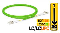 Cabo fibra óptica MM OM5 50/125µ  LC - LC/UPC  DX LSZH verde-limão