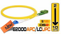 RL 8302 : Cabo fibra óptica SM OS2 9/125µ  LSH E2000®/APC -LC/UPC  DX (2 m)