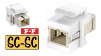 Adaptador de F.O. Keystone SX SC-SC blanco