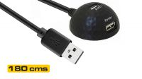 Cable dual dock USB 2.0 Macho a Hembra 1.8m