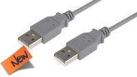 Cable USB Tipo A-A Gris 50cm
