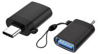 Adaptador USB-C Macho a USB 3.0 A Fêmea OTG preto