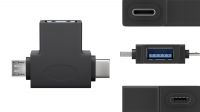Adaptador USB Micro B 2.0  M - USB C  M- USB 3.0 F
