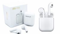 Auriculares bluetooth i9S TWS 5.0  blanco + funda de carga + mosquetón