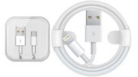 Cabo USB Lightning compatível com iPhone 8pinos branco 1m