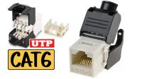 Keystone jack RJ45 UTP Cat.6 toolless branco
