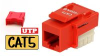 Conetor UTP RJ45 Cat. 5E vermelho