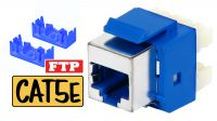 Conetor FTP  RJ45 Cat. 5 F reforço metálico azul