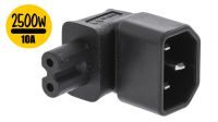 Adaptador angulado 90º SFO a IEC-320-C7 preto