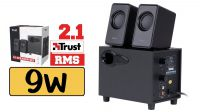 Altavoces de escritorio Trust 2.1 9W RMS sub activo Negros