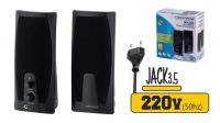 Coluna secretária Jack 3.5mm 2.0 6W 2x3W preto
