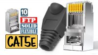 Conector RJ 45 FTP Cat. 5E +  protector (10)