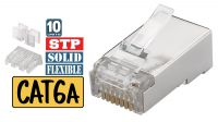 Conector RJ45 STP Cat. 6A con guía máx. 24AWG (10)