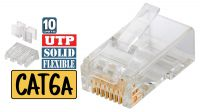 Conector RJ45 UTP Cat.6A con guía máx. 24AWG (10)