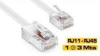 Adaptador Tel./Fax RJ11-RJ45 Blanco