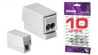 União rápida encaixe pressão 2x fio eléctrico 2.5mm2 (10)