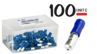 Conjunto de 100 terminais tipo bala macho 1.5-2.5mm azul