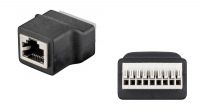 Terminal 08P - RJ45 hembra en negro