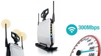 Router/AP Wireless W330R 300Mbps Gigabit con 3 antenas 2.5dBi