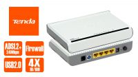Módem Router ADSL2+ 4 x LAN RJ-45/USB anexo A