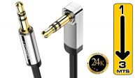 Cabo multimédia Ugreen audio Jack 3.5 stero 1x angulado M/M dourado