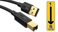 Cabo USB Ugreen US135 Tipo A-B golplated M/M preto