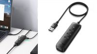 Hub USB Ugreen 4 x USB 3.2 Gen 1 Negro