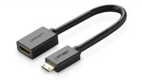 Cable adaptador Ugreen mini HDMI Macho a HDMI Hembra 4k, 2k, Ultra HD 0.24m