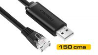 Cable Ugreen CM204  de USB 2.0 a RJ45 Chip FTDI (RS232) Negro 1.50m