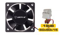 Ventilador 12V 60mm x 60mm x 15mm con conector Molex