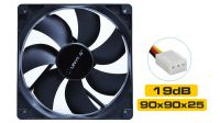 Ventilador 12V 90mm x 90mm x 25mm conector 3 pines