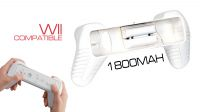 Soporte para mando Wii recargable, Blanco
